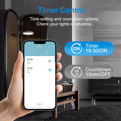غلوماركت تويا واي فاي Smart Wall Light Switch 1/2/3 Gang Support Voice/app/touch Control مع شاشة عرض درجة الحرارة