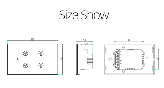 منتجات تصميم جديدة من Glomarket Tuya Smart Wifi Wall Switch Us عادي لوحة لمسة زجاجية ضوئية دعم مفتاح تطبيق التحكم عن بعد
