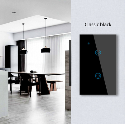 منتجات تصميم جديدة من Glomarket Tuya Smart Wifi Wall Switch Us عادي لوحة لمسة زجاجية ضوئية دعم مفتاح تطبيق التحكم عن بعد