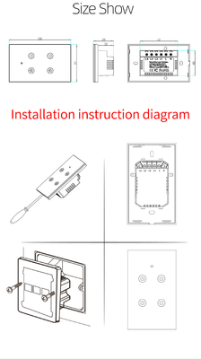 منتجات تصميم جديدة من Glomarket Tuya Smart Wifi Wall Switch Us عادي لوحة لمسة زجاجية ضوئية دعم مفتاح تطبيق التحكم عن بعد