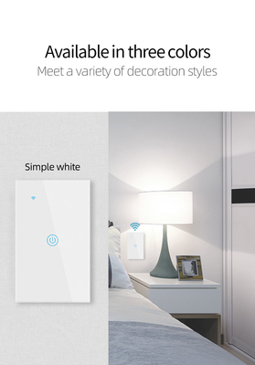 منتجات تصميم جديدة من Glomarket Tuya Smart Wifi Wall Switch Us عادي لوحة لمسة زجاجية ضوئية دعم مفتاح تطبيق التحكم عن بعد