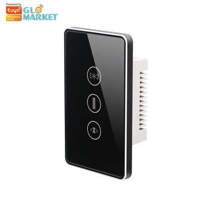 Glomarket الولايات المتحدة القياسية Tuya Wifi Smart Curtain Switch Touch زر التحكم الصوتي Smart Shutter Switch Alexa Google Home