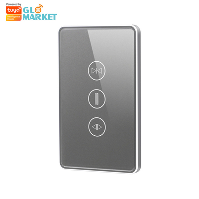 Glomarket الولايات المتحدة القياسية Tuya Wifi Smart Curtain Switch Touch زر التحكم الصوتي Smart Shutter Switch Alexa Google Home