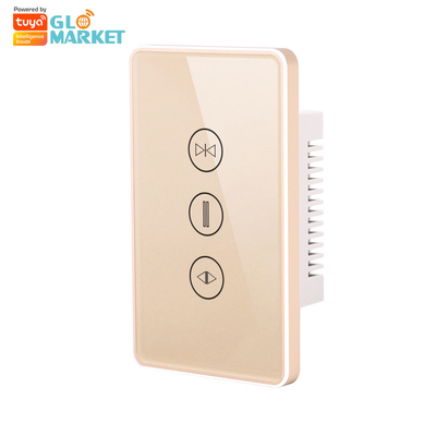 Glomarket الولايات المتحدة القياسية Tuya Wifi Smart Curtain Switch Touch زر التحكم الصوتي Smart Shutter Switch Alexa Google Home