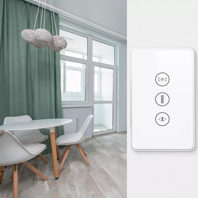 Glomarket الولايات المتحدة القياسية Tuya Wifi Smart Curtain Switch Touch زر التحكم الصوتي Smart Shutter Switch Alexa Google Home
