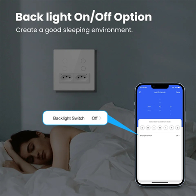 Glomarket Smart Wifi برازيل القياسية Smart Home Tuya Smart 4 Gang Switch And Socket Wifi Smart Wall Socket تعمل مع أليكسا