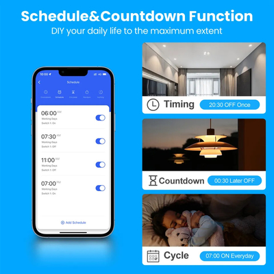 Glomarket Smart Wifi برازيل القياسية Smart Home Tuya Smart 4 Gang Switch And Socket Wifi Smart Wall Socket تعمل مع أليكسا
