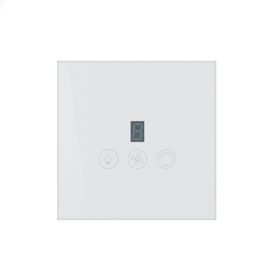 Glomarket Tuya Wifi Smart Fan Switch Tuya Smart Switch معدل سرعة المروحة الضوء على وإطفاء التحكم الصوتي التحكم في الاتحاد الأوروبي / الولايات المتحدة