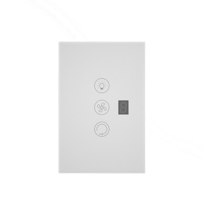 Glomarket Tuya Wifi Smart Fan Switch Tuya Smart Switch معدل سرعة المروحة الضوء على وإطفاء التحكم الصوتي التحكم في الاتحاد الأوروبي / الولايات المتحدة