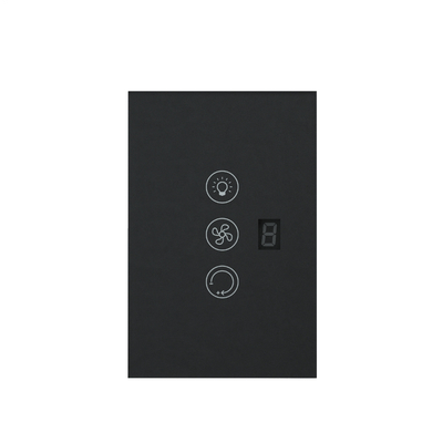 Glomarket Tuya Wifi Smart Fan Switch Tuya Smart Switch معدل سرعة المروحة الضوء على وإطفاء التحكم الصوتي التحكم في الاتحاد الأوروبي / الولايات المتحدة