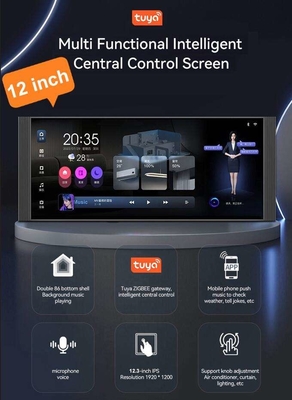 Glomarket 12 بوصة مضيف موسيقى متعدد الوظائف شاشة لمسة زيغبي بوابة الحائط لوحة التحكم المركزية للمشاهد الذكية