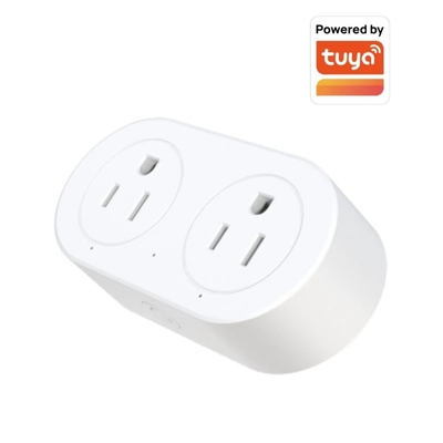 PC ABS 2 Gang Smart Socket 10A 240V Smart Plug Socket اعتماد ETL