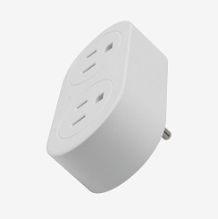 PC ABS 2 Gang Smart Socket 10A 240V Smart Plug Socket اعتماد ETL