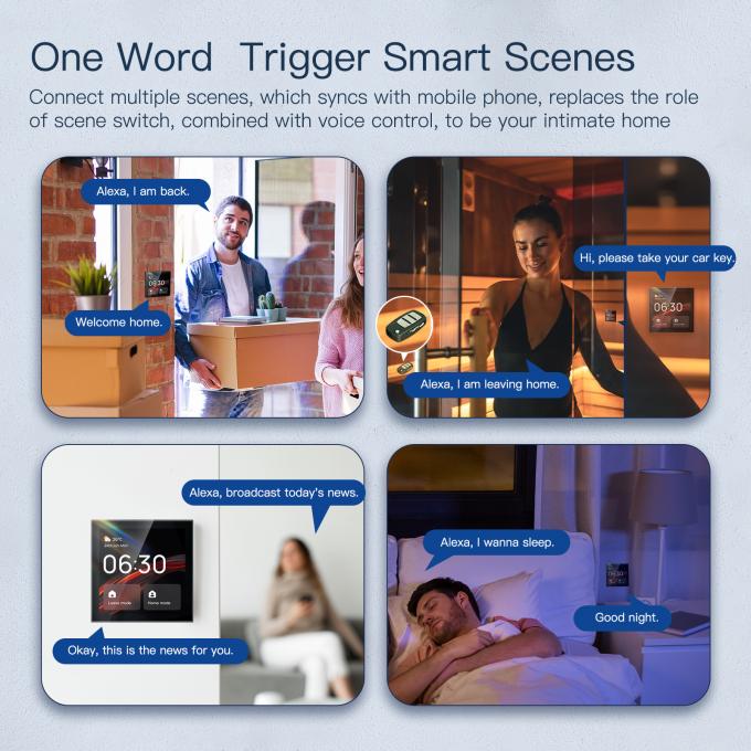 غلوماركت تويا الذكية 4 بوصات متعدد الوظائف لوحة التحكم بشاشة اللمس لوحة التحكم المركزية اليكسا الصوتية زيغبي 3